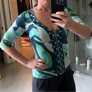 Runs small. Tight fit but flattering